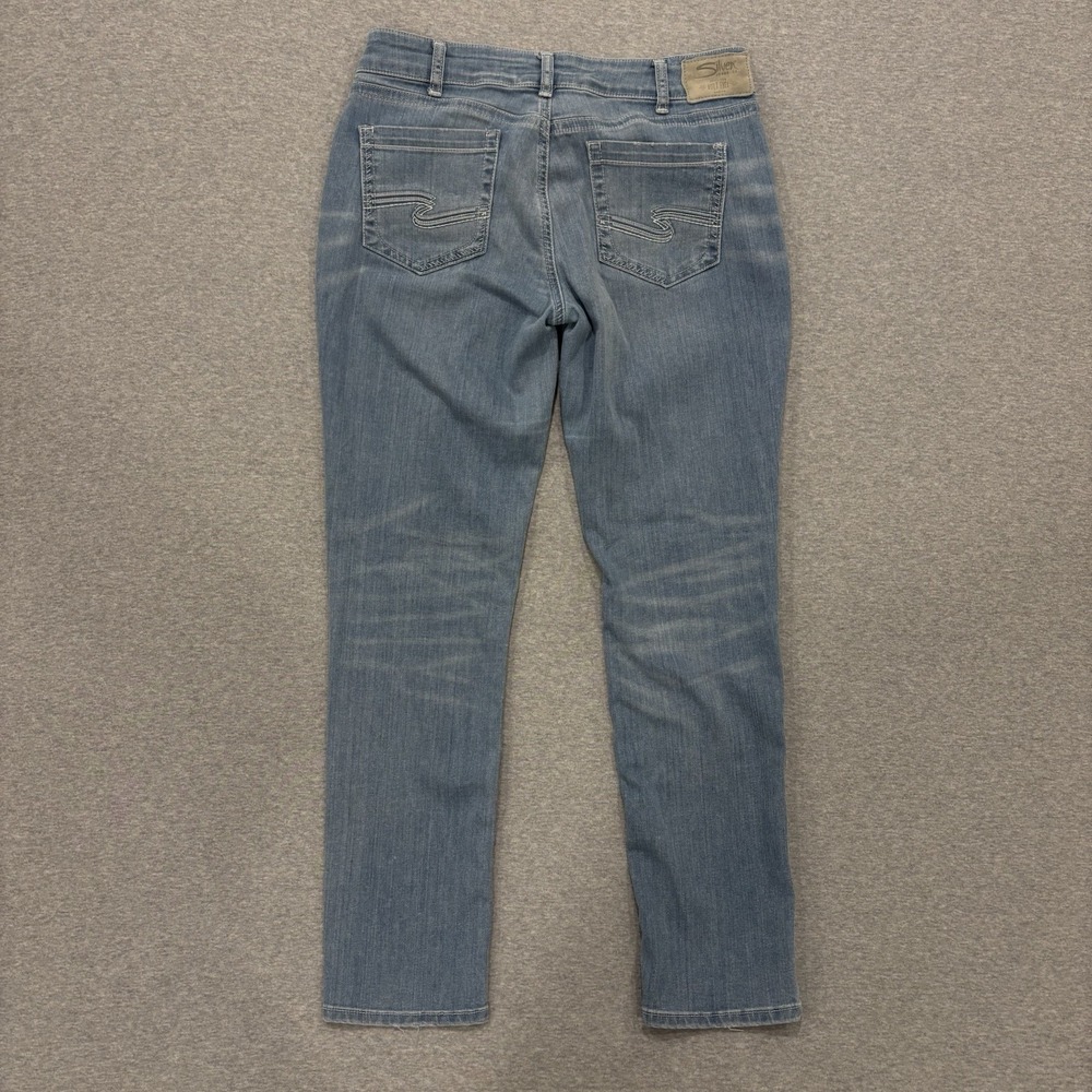 Silver Jeans Co Suki Slim Women's Size 32x31 Blue Light Wash Denim Curvy Stretch - Picture 4 of 10